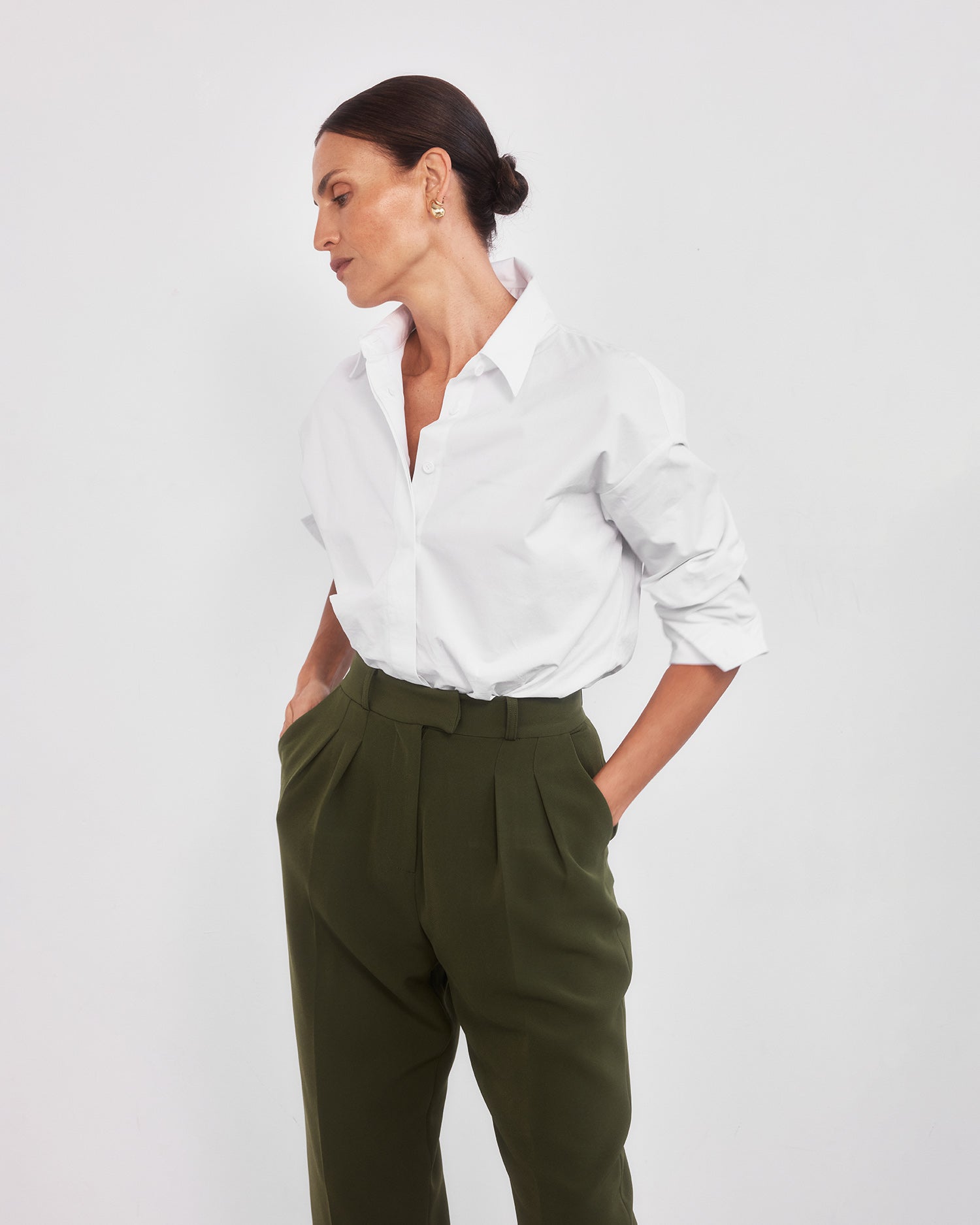 Tailored paperbag clearance trousers